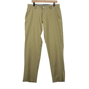 Free Fly Pants Mens 34x32 Khaki Nomad Performance Hiking Chinos Golf Stretch